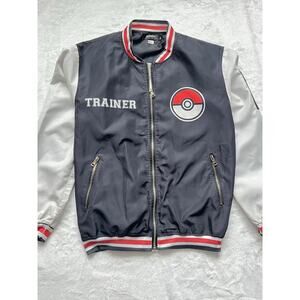 Pokemon League Bomber Jacket M Zip Up- Handpicked! Packaged Ready To Ship!